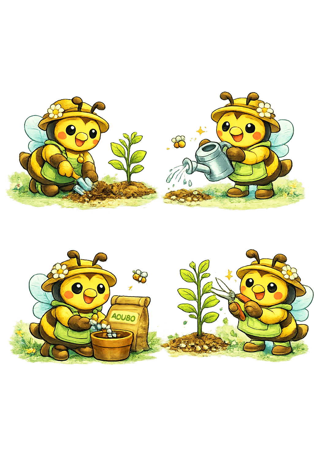 PlantingHere mascot watering a seedling